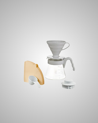Hario V60 Kahve Demleme Seti Açık Gri