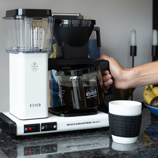 Moccamaster KBG Select Mat Beyaz | Filtre Kahve Makinesi - Cam Potlu